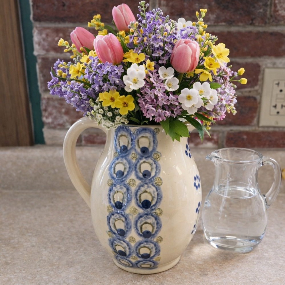 🍓 5 FOR $40 Handmade Cottagecore blueberry farmhouse creamer signed pitcher
